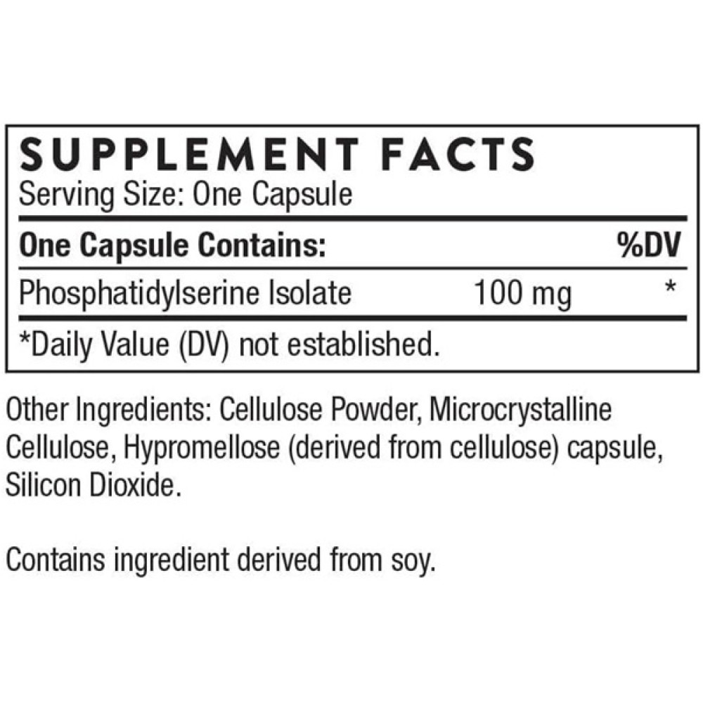 Комплекс для профілактики роботи головного мозку Thorne Research Iso-Phos Phosphatidylserine 60 Caps