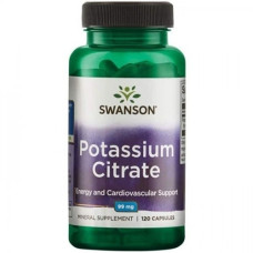 Мікроелемент Калій Swanson Potassium Citrate 99 mg 120 Caps