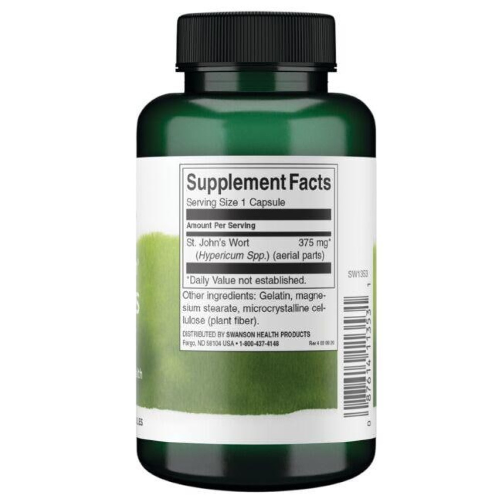 Звіробій Swanson Full Spectrum St. John's Wort 375 mg 60 Caps