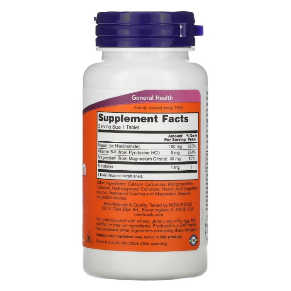 Мелатонін для сну NOW Foods Melatonin 1 mg 100 Tabs