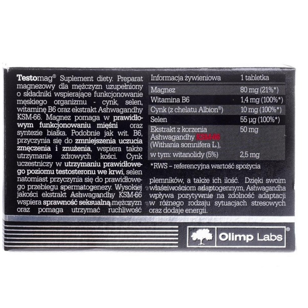 Комплексний тестостероновий препарат Olimp Nutrition Testomag 30 Tabs