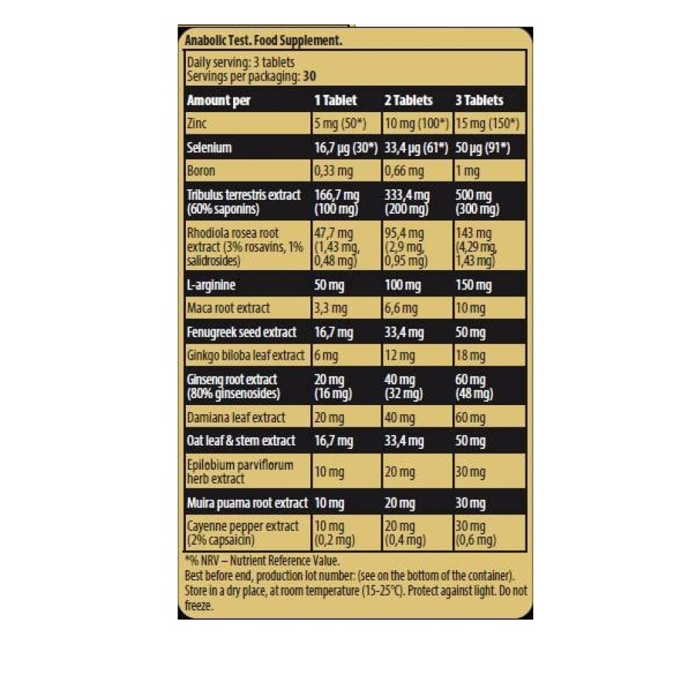 Комплексний тестостероновий препарат Kevin Levrone Anabolic Test 90 Tabs