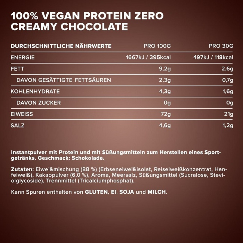 Протеїн IronMaxx 100% Vegan Protein Zero 500 g /16 servings/ Chocolate Cream