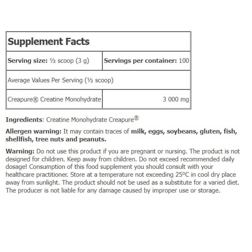 Креатин моногідрат Amix Nutrition Performance Amix Creatine Creapure 300 g /100 servings/ Unflavored
