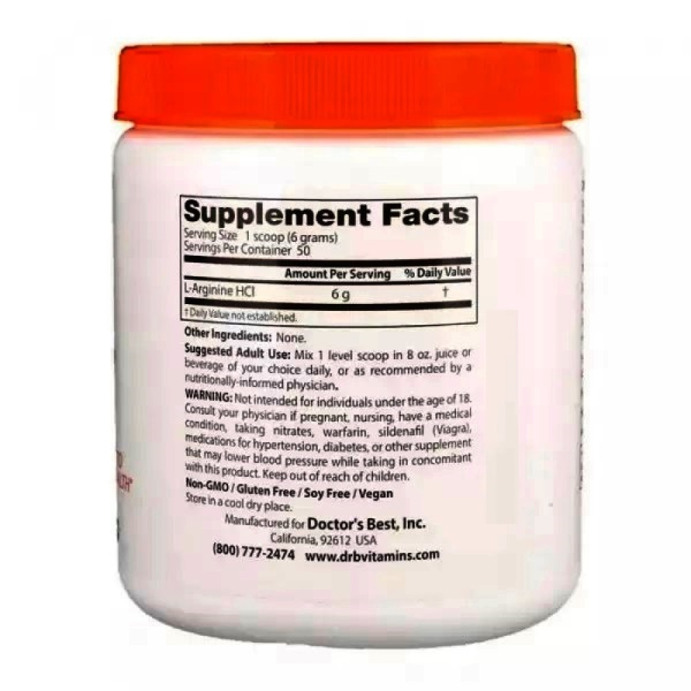 Аргінін Doctor's Best L-Arginine 300 g /50 servings/