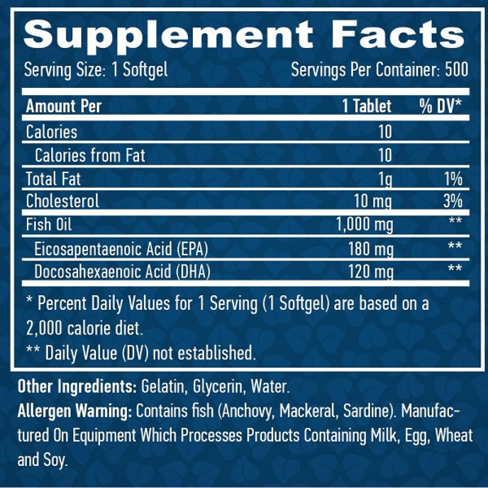 Омега 3 Haya Labs Omega 3 1000 mg 500 Softgels