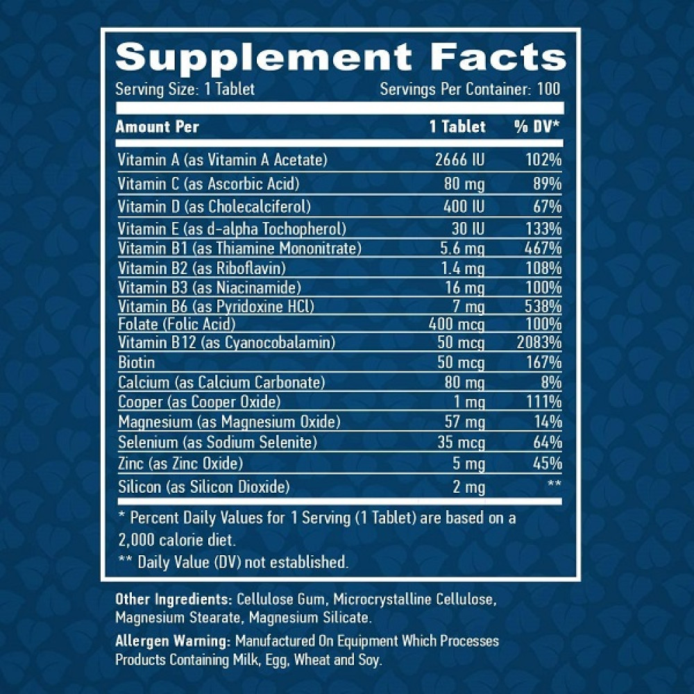 Вітамінно-мінеральний комплекс Haya Labs Basic Adult Multivitamin 100 Tabs