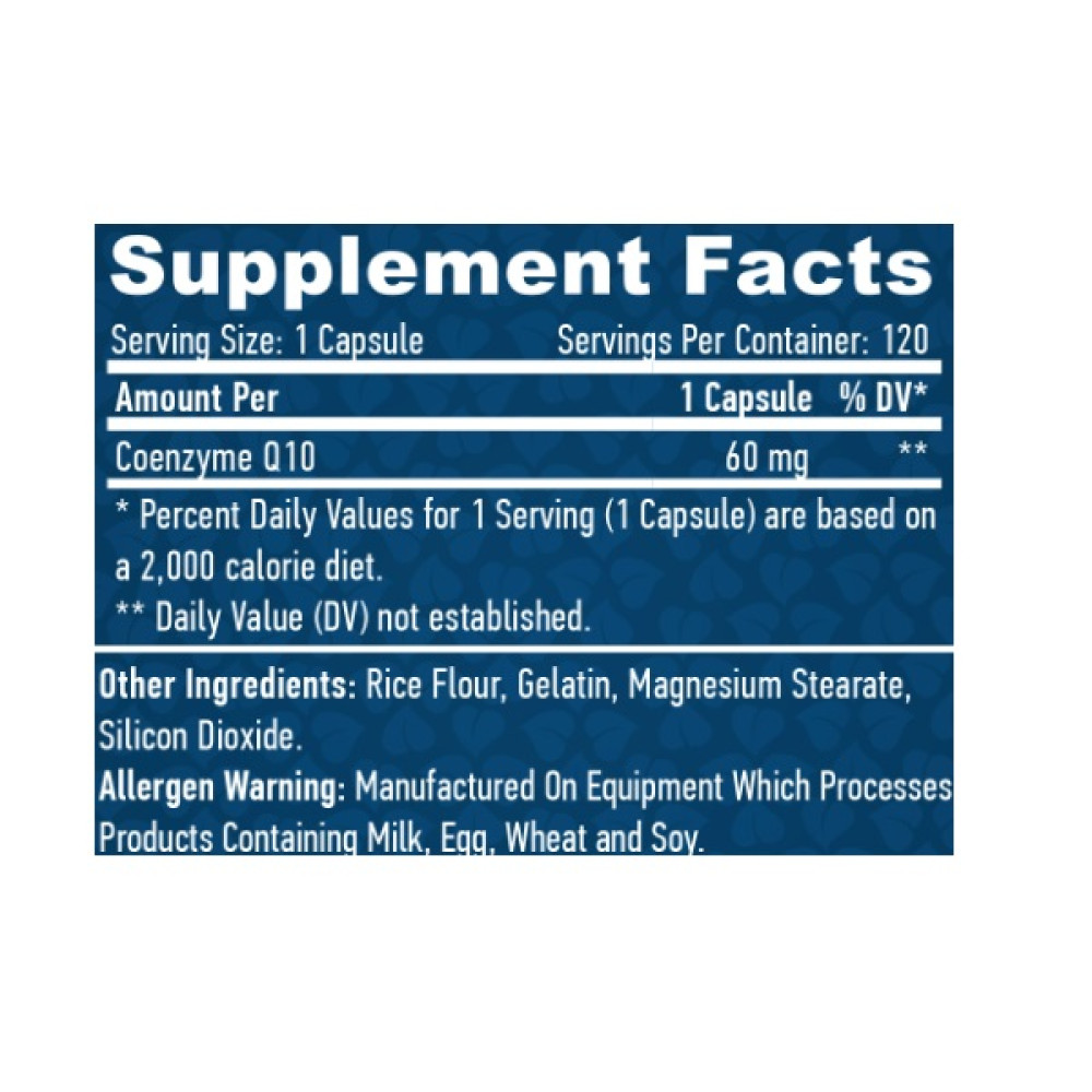 Коензим Haya Labs Co-Q10 60 mg 120 Caps