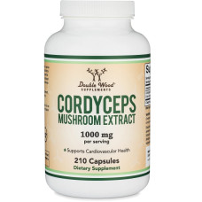 Грибний комплекс Double Wood Cordyceps Mushroom Extract 1000 mg (2 caps per serving) 210 Caps