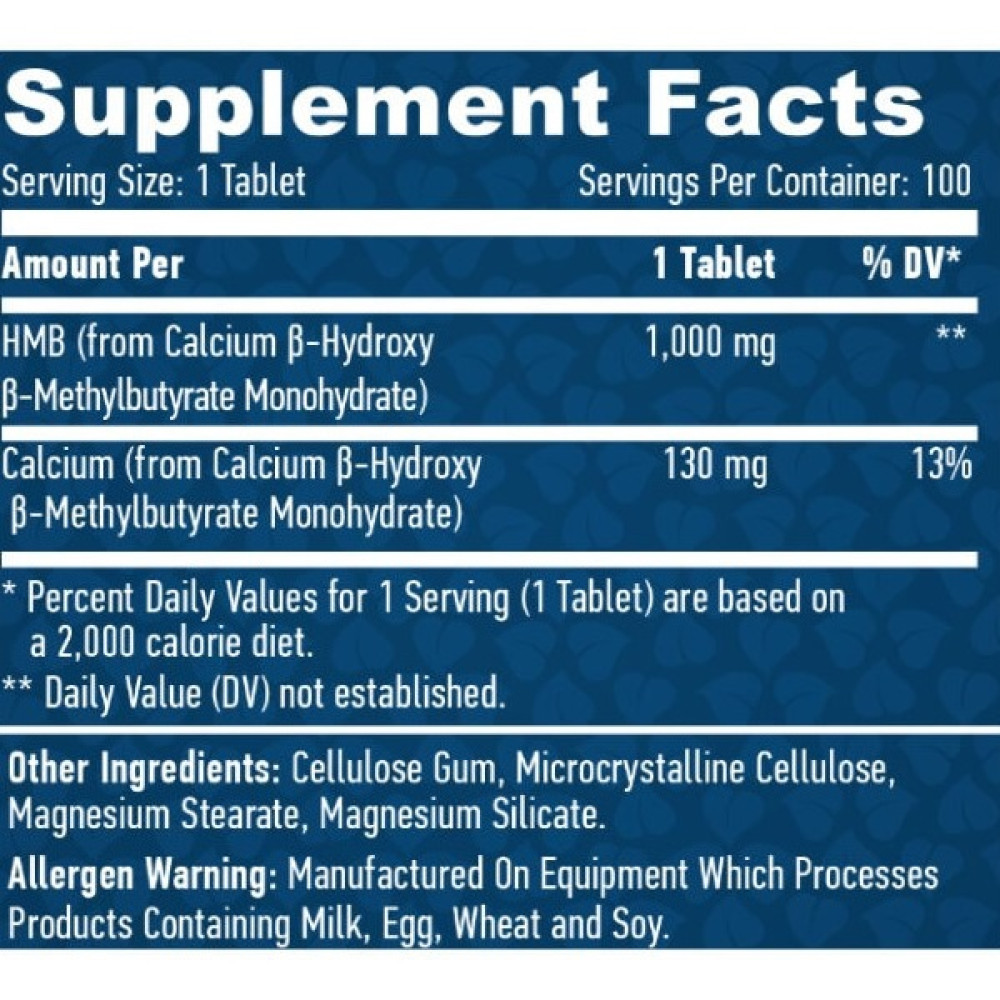 Амінокомплекс Haya Labs HMB 1000 mg 100 Tabs