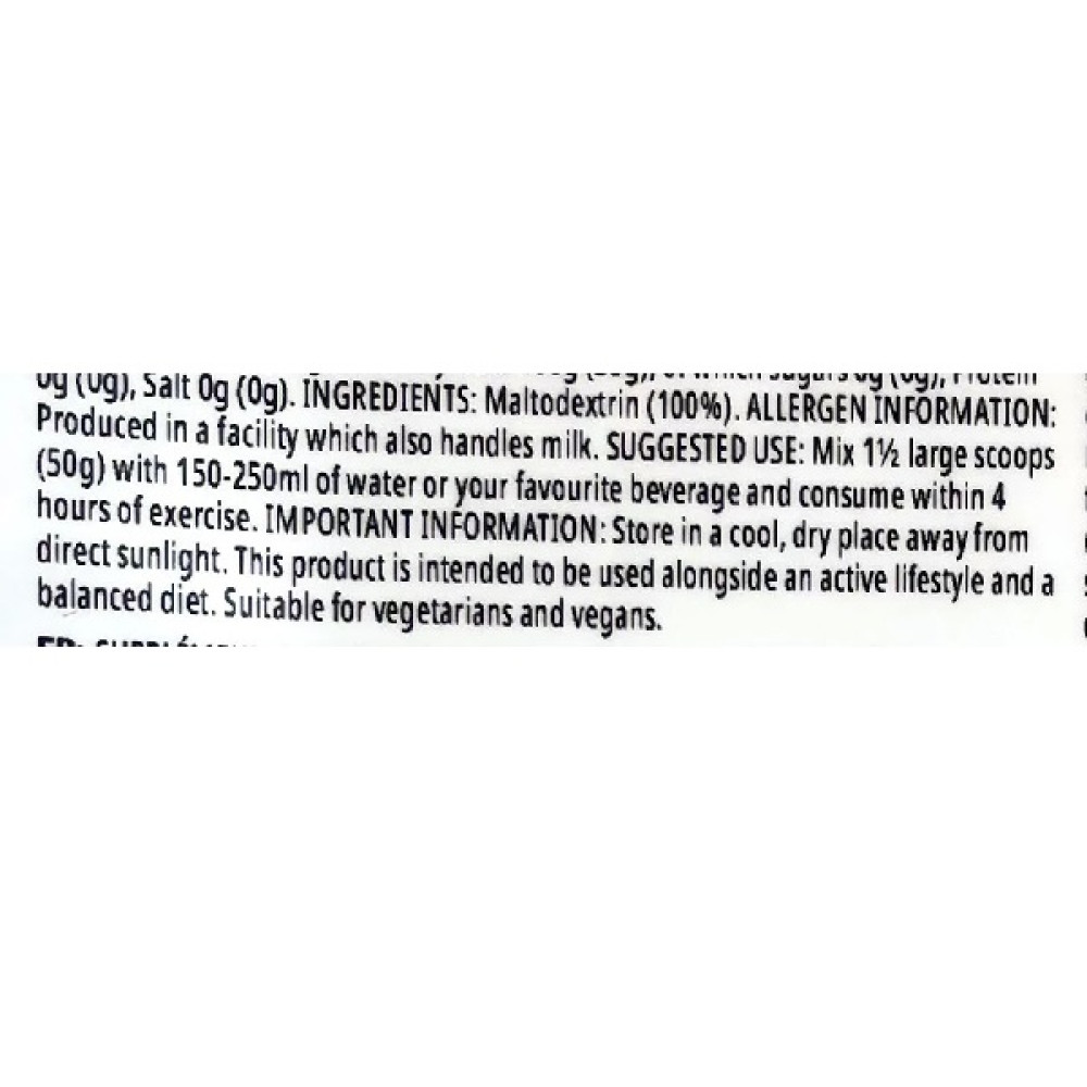 Енергетик MyProtein Maltodextrin 2500 g /50 servings/ Unflavored
