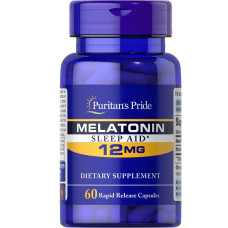 Мелатонін для сну Puritan's Pride Melatonin 12 mg 60 Caps