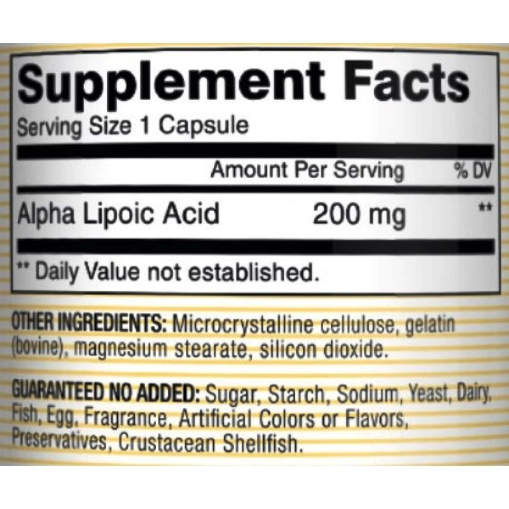 Альфа-ліпоєва кислота Mason Natural Alpha-Lipoic Acid 200 mg 60 Caps