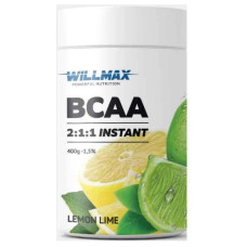 Амінокислота BCAA для спорту Willmax BCAA 2:1:1 400 g /80 servings/ Lemon Lime