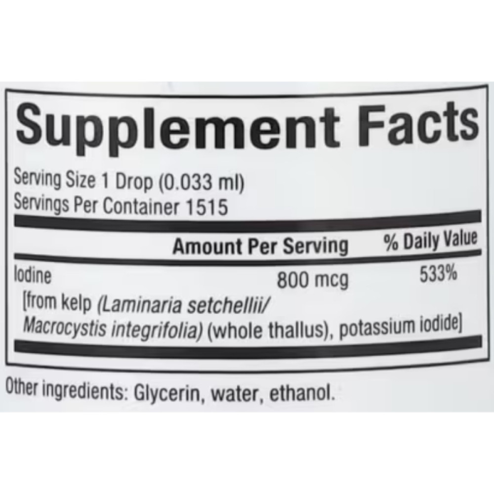 Ламінарія Natural Factors Liquid Kelp 800 mcg 50 ml /1515 servings/