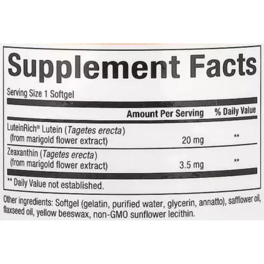 Лютеїн Natural Factors Lutein 20 mg 30 Softgels