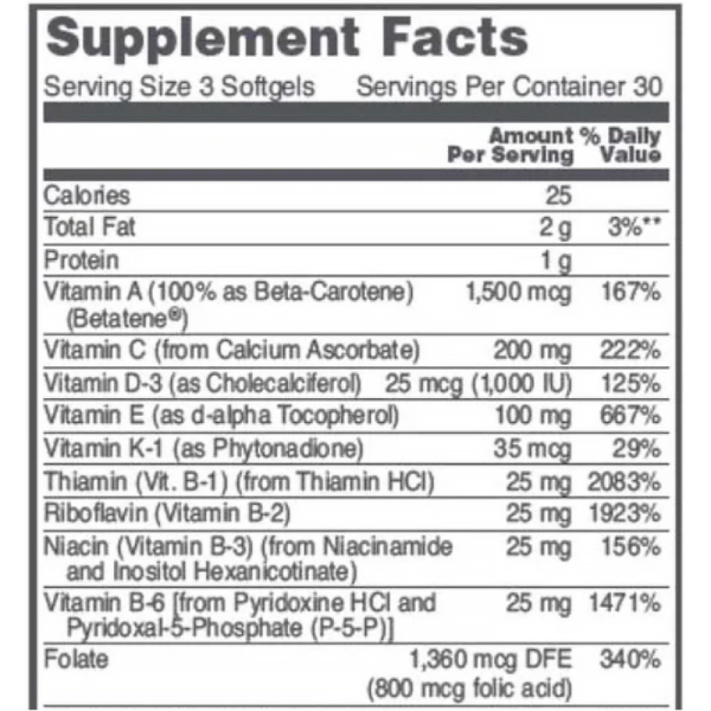 Вітамінно-мінеральний комплекс для жінок Protocol for Life Balance Ortho Multi For Women 90 Softgels