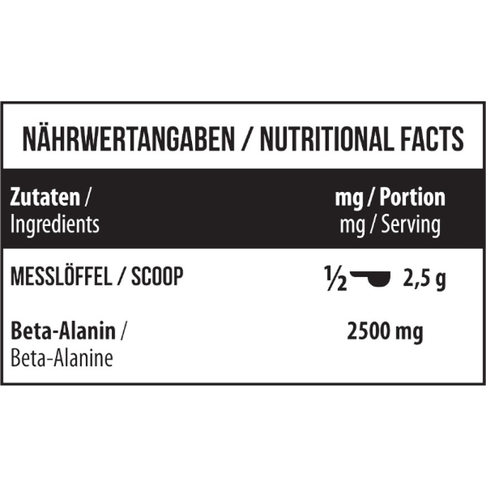 Бета-аланін для спорту MST Nutrition Beta-Alanine RAW 500 g /200 servings/