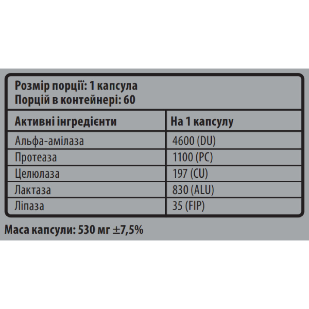 Ензими для спорту Sporter Enzyme+ 60 Caps
