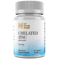 Мікроелемент Цинк My Nutri Week Chelated Zink 30 mg 60 Caps