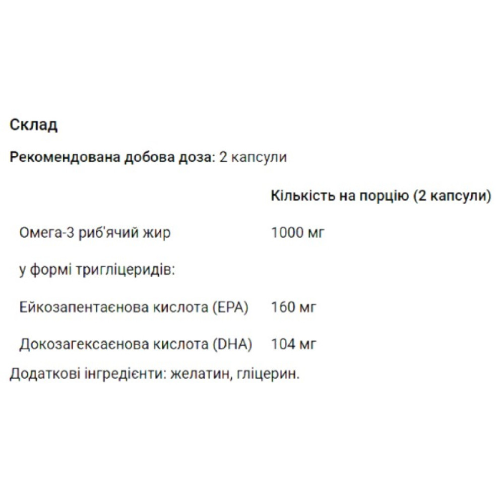 Омега 3 My Nutri Week Omega-3 Fish Oil 1000 mg 60 Caps