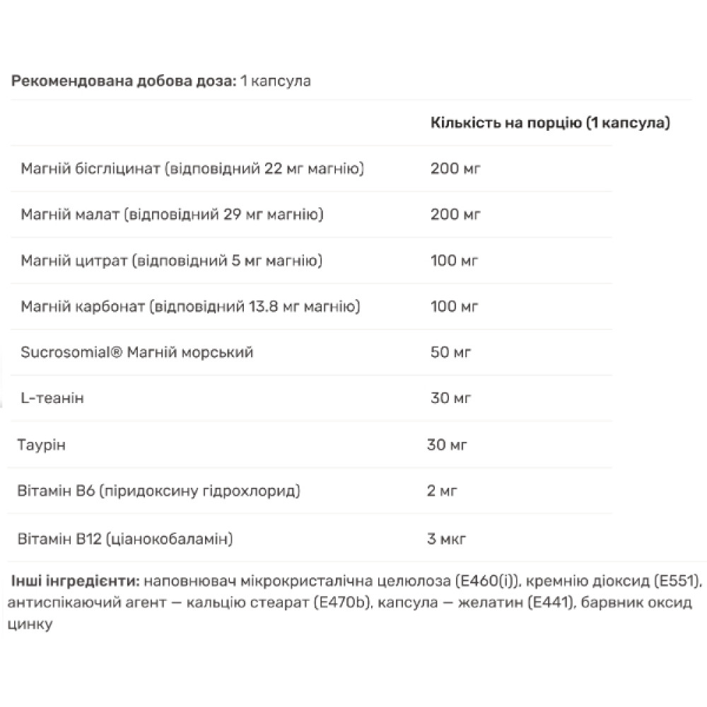 Мікроелемент Магній My Nutri Week Magnesium Ultra 60 Caps