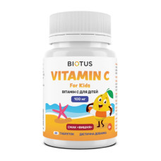 Вітамін C Biotus Vitamin C for Kids 100 mg 60 Chewable Tabs Cherry