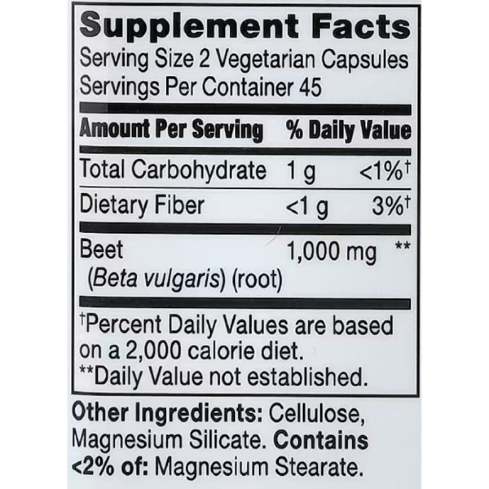 Суміш екстрактів 21st Century Beet Root (500 mg per Capsule) 90 Caps
