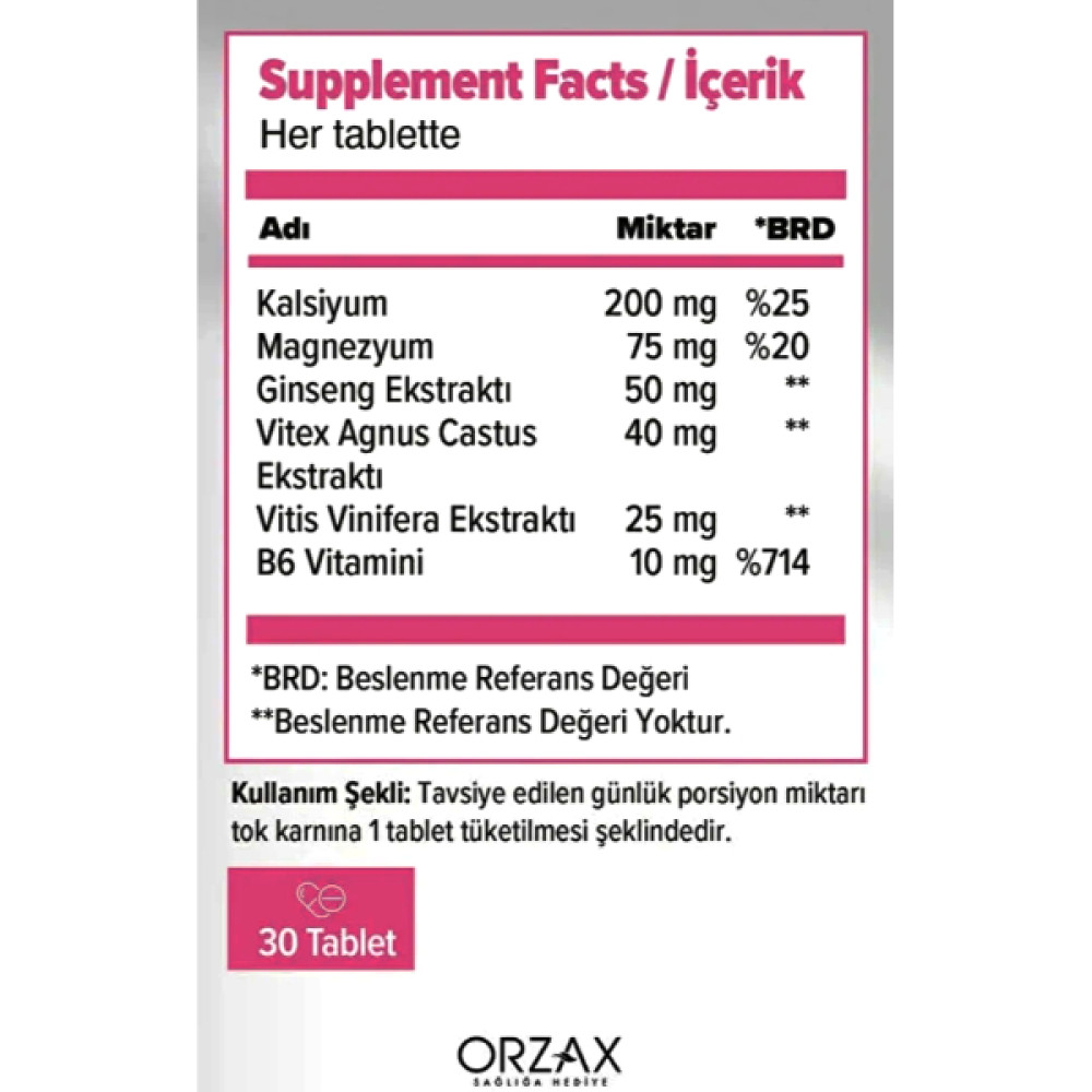 Суміш екстрактів Orzax Feminex 30 Tabs