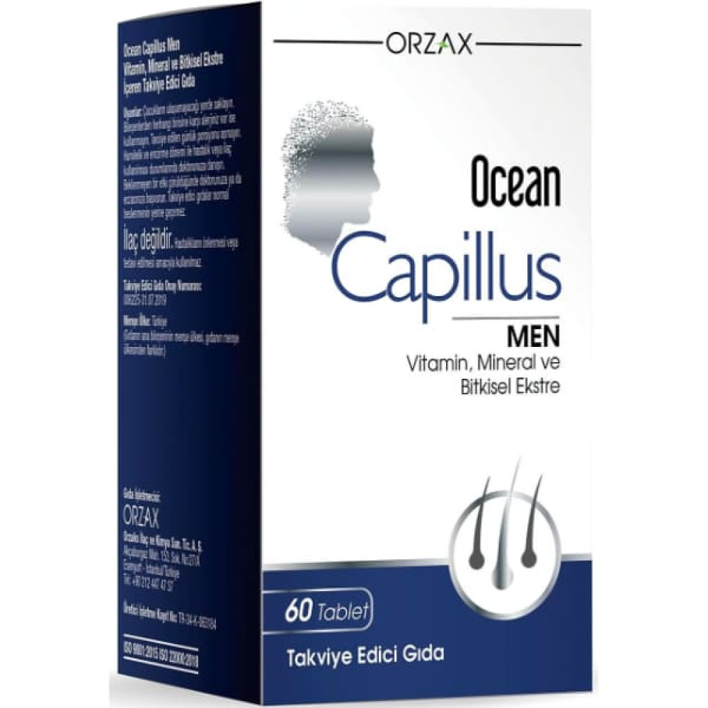 Комплекс для волосся Orzax Ocean Capillus Men 60 Tabs