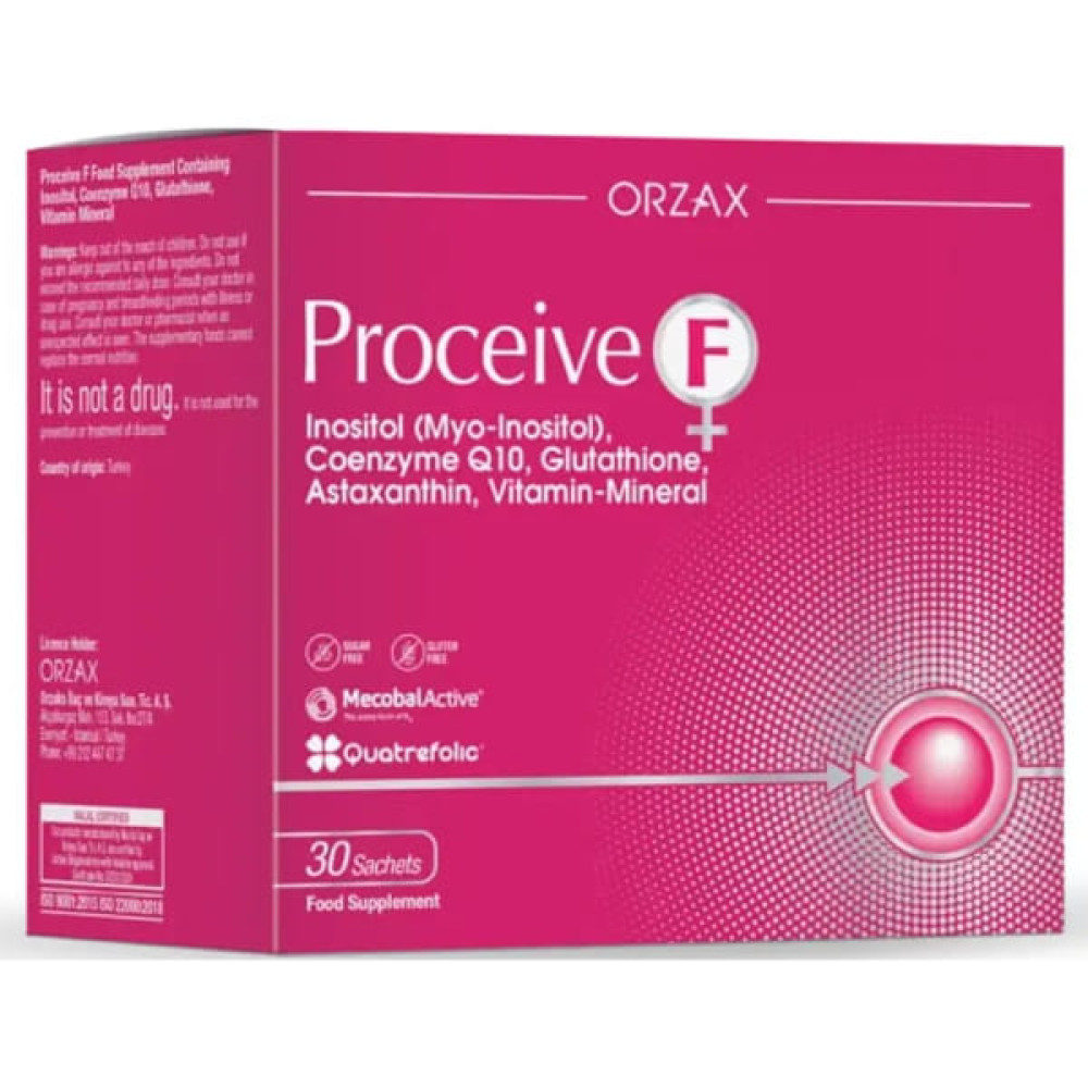 Копмлекс для профілактики репродуктивної функції у жінок Orzax Proceive F 4,2 g 30 sachet