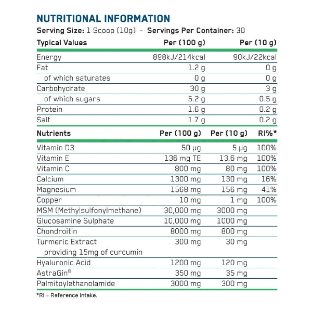 Хондропротектор (для спорту) Applied Nutrition Joint Complex 300 g /30 servings/ Mango Crush