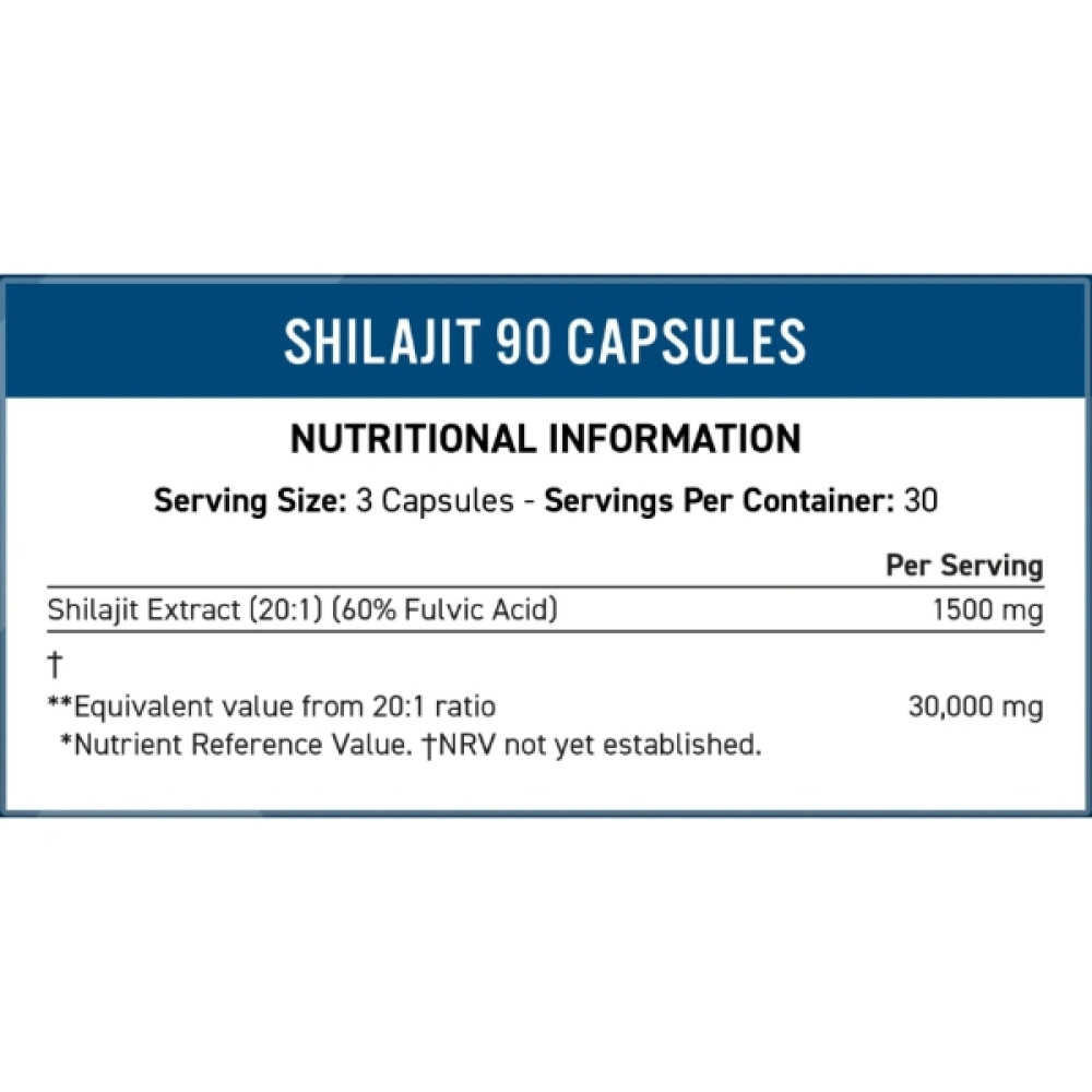 Екстракти для підвищення імунітету Applied Nutrition Shilajit Himalayan Helth 1500 mg 90 Caps