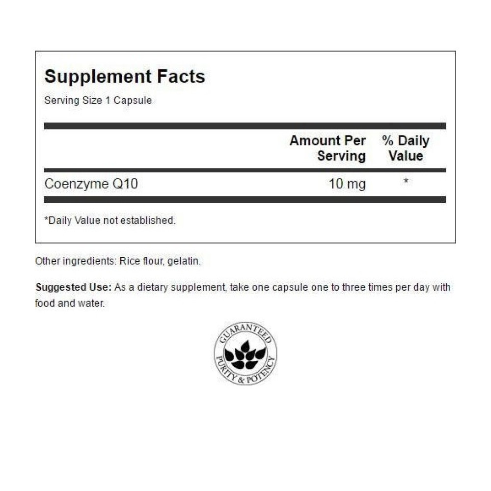 Коензим Swanson CoQ10 Mini Cap 10 mg 100 Caps