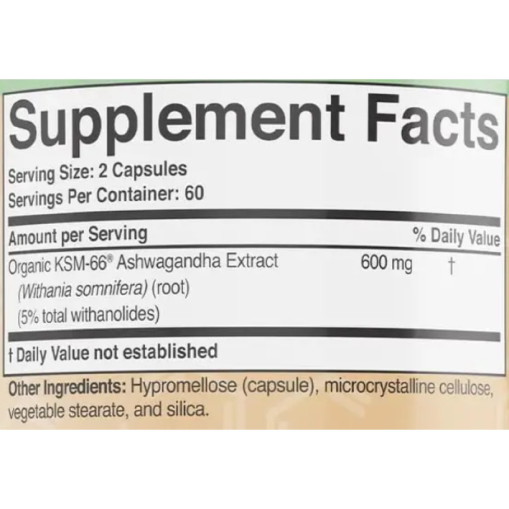 Ашваганда Double Wood KSM-66 Ashwagandha 300 mg per caps 120 Caps