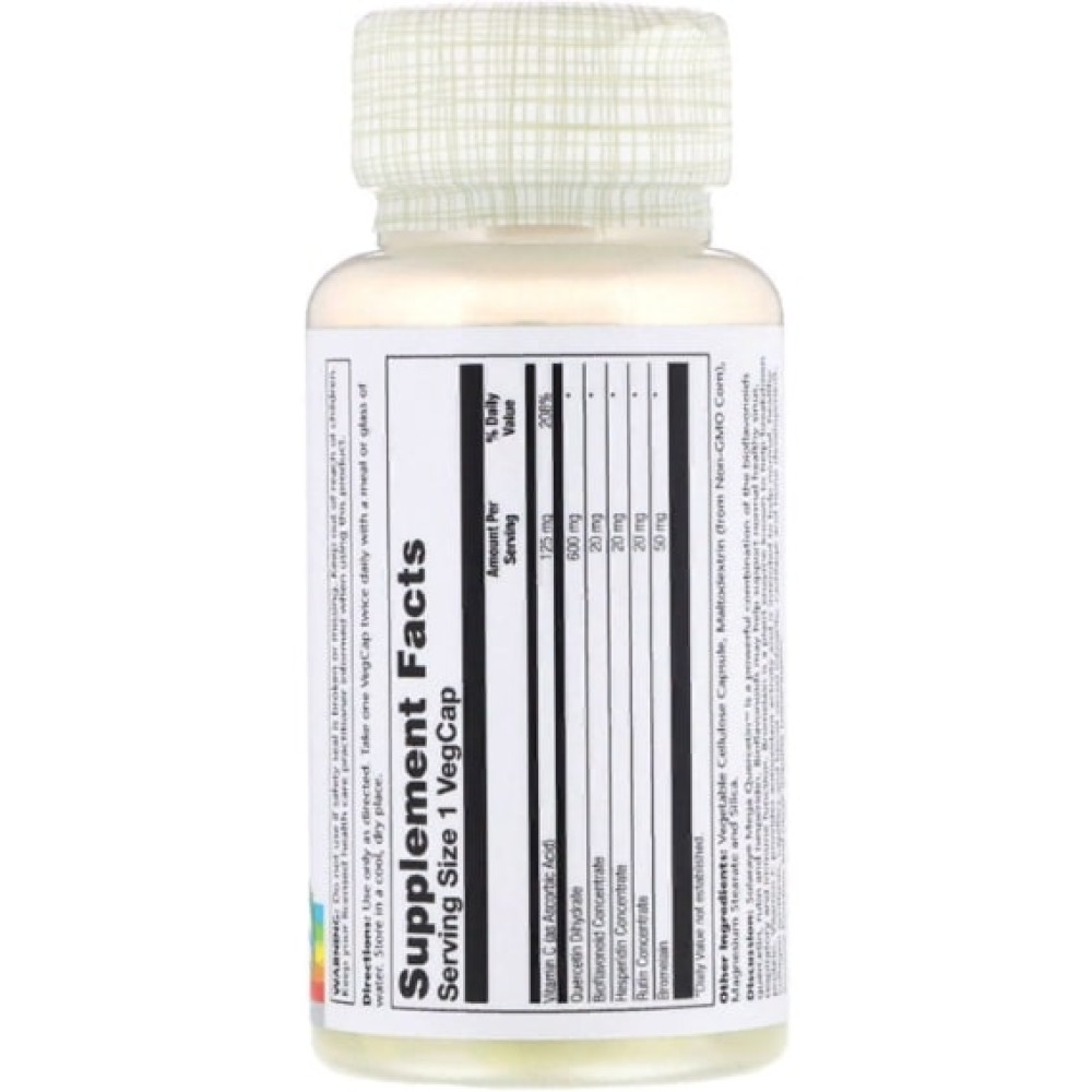 Кверцетін Solaray Mega Quercetin 60 Veg Caps SOR-44686
