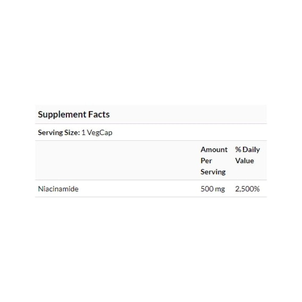 Ніацін Solaray Niacinamide 500 mg 100 Veg Caps SOR04365