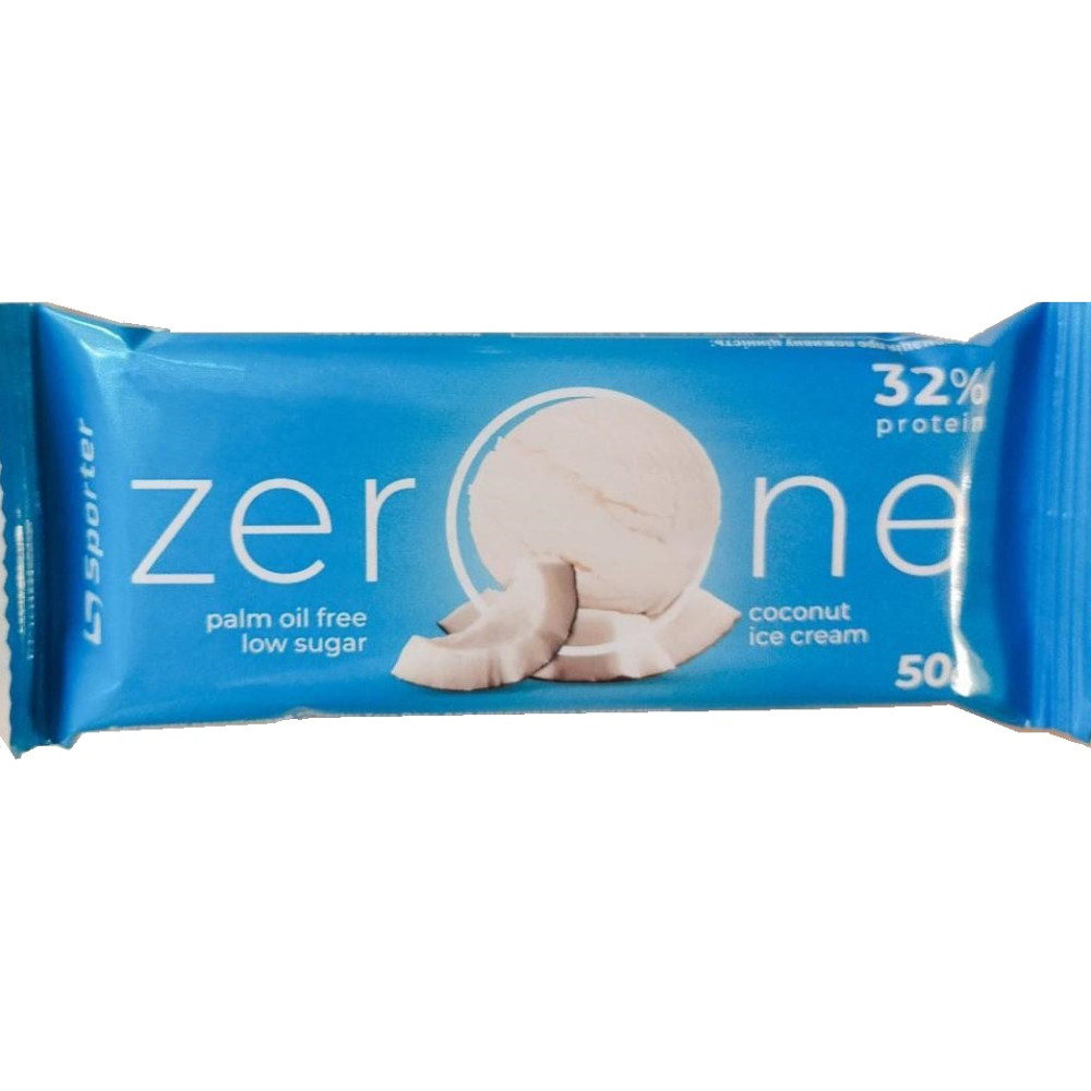 Протеїновий батончик Sporter Zero One 25 х 50 g Coconut Ice Cream