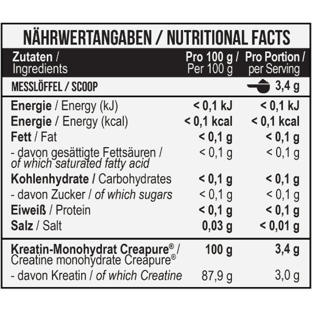 Креатин моногідрат MST Nutrition Creatine PRO Creapure 500 g /147 servings/