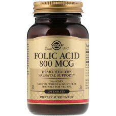 Фолієва кислота Solgar Folic Acid 800 mcg 250 Tabs