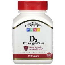 Вітамін D 21st Century Vitamin D3 5000 IU 110 Tabs