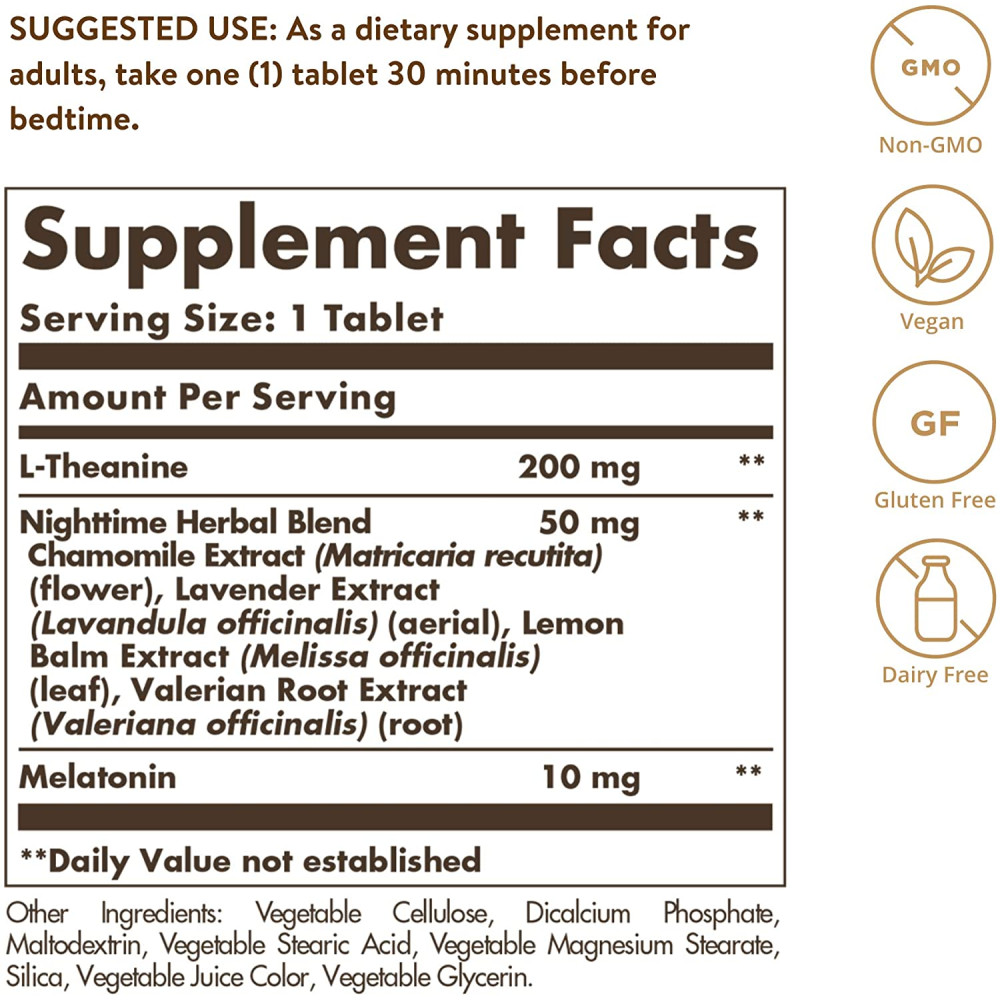 Комплекс для сну Solgar Triple Action Sleep 60 Tabs