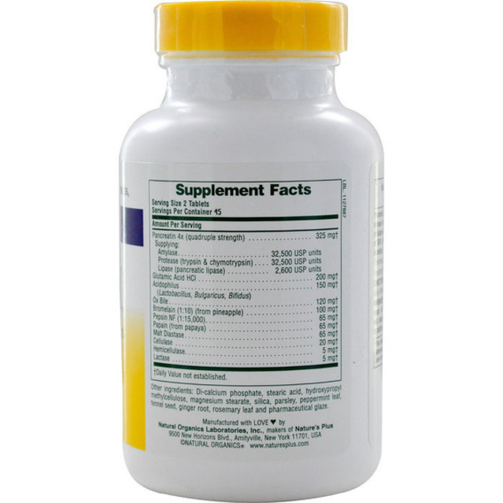 Травні ферменти Nature's Plus Ultra-Zyme 90 Tabs