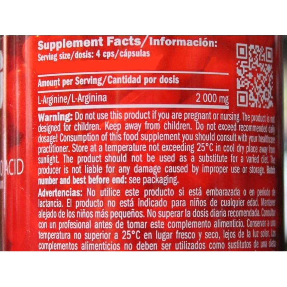 Аргінін для спорту Amix Nutrition Arginine 120 Caps