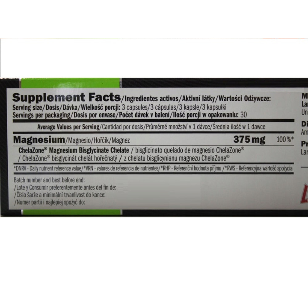 Мікроелемент Магній для спорту Amix Nutrition ChelaZone MagneChel Magnesium Bisglycinate Chelate 90 Veg Caps
