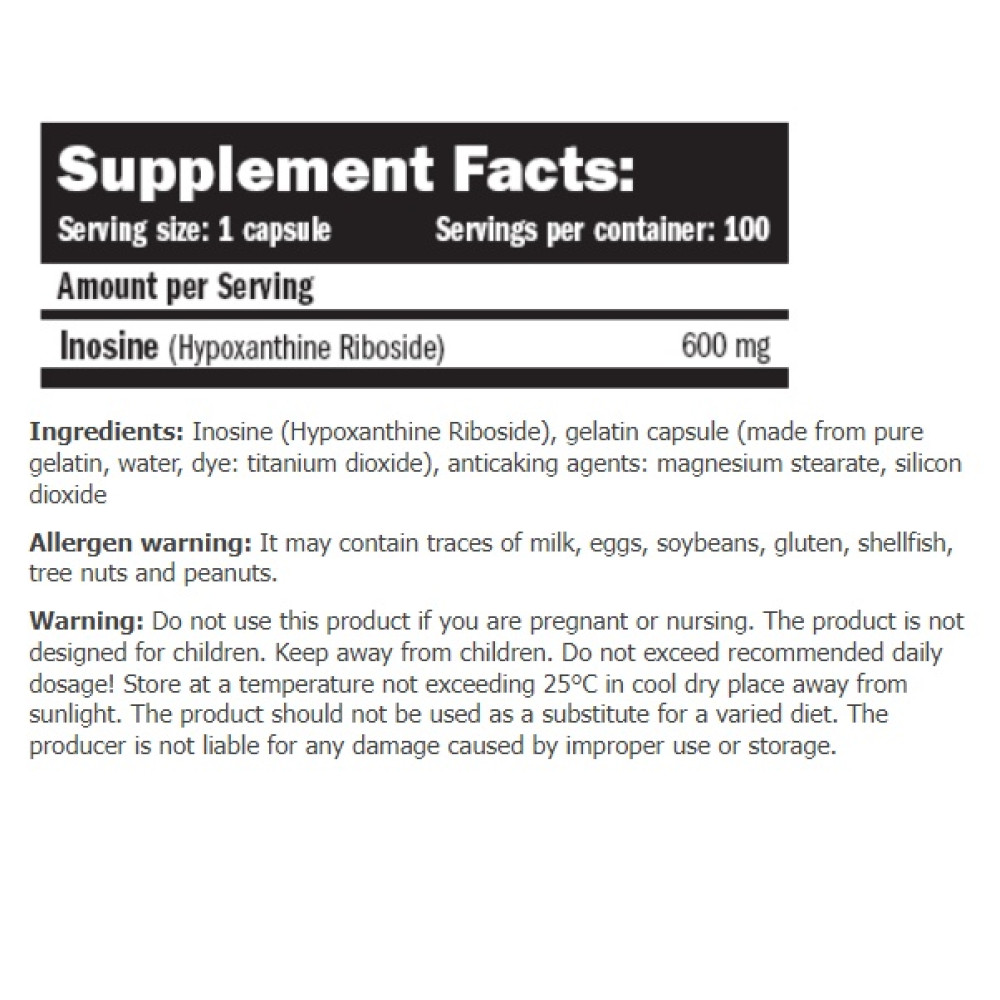 Комплекс до тренування Amix Nutrition Inosine 600 100 Caps