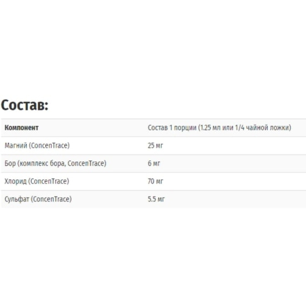 Мікроелемент Бор Trace Minerals Liquid Ionic Boron - 6 mg per serving 2 oz 59 ml TMR-00014