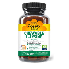 Амінокислота Лізін Country Life L-Lysine 600 mg 60 Gummies