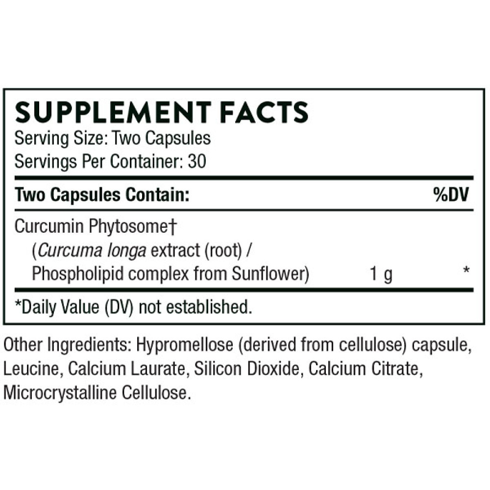 Куркума Thorne Research Curcumin Phytosome 1000 mg 120 Caps