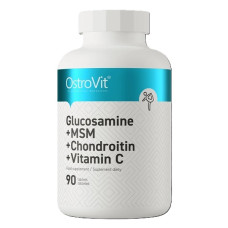Хондропротектор (для спорту) OstroVit Glucosamine + Msm + Chondroitin + Vitamin C 90 Tabs
